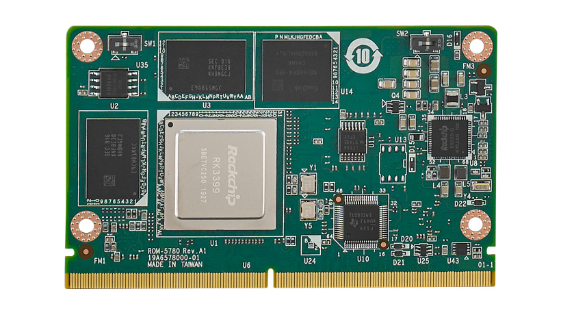 Single Board Computing SMARC2.1 RK3399 Dual Cortex-A72 1.8GHz,2GB,16GB eMMC,0~60°C